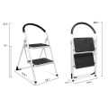 2 step ladder Heavy duty steel folding with non-slip steps